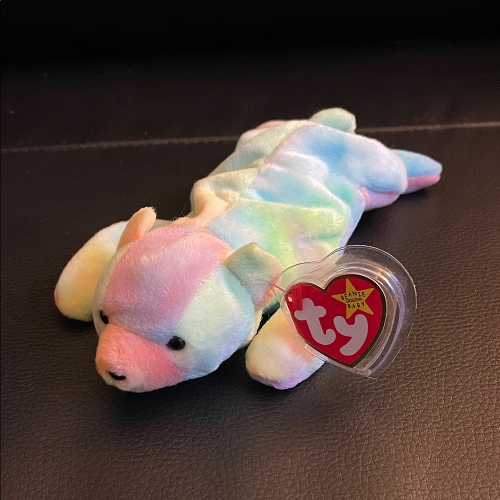 TY Beanie Baby Multicolor Bear Sammy